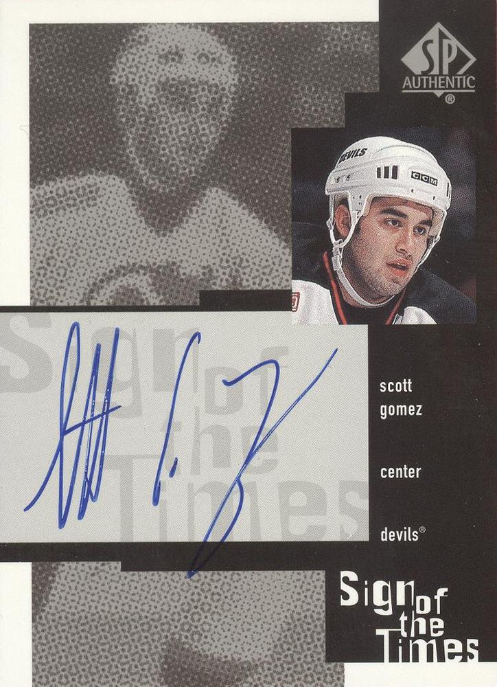 Scott Gomez #SGO 1999 Sp Authentic Sign Of The Times Hockey
