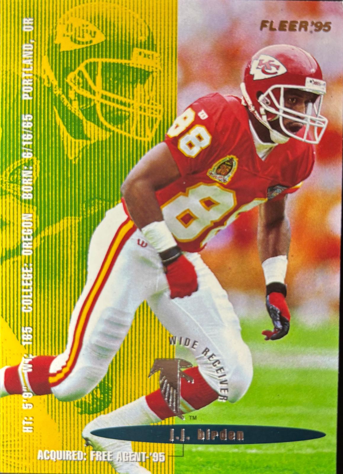 J.J. Birden #14 Football Cards 1995 Fleer
