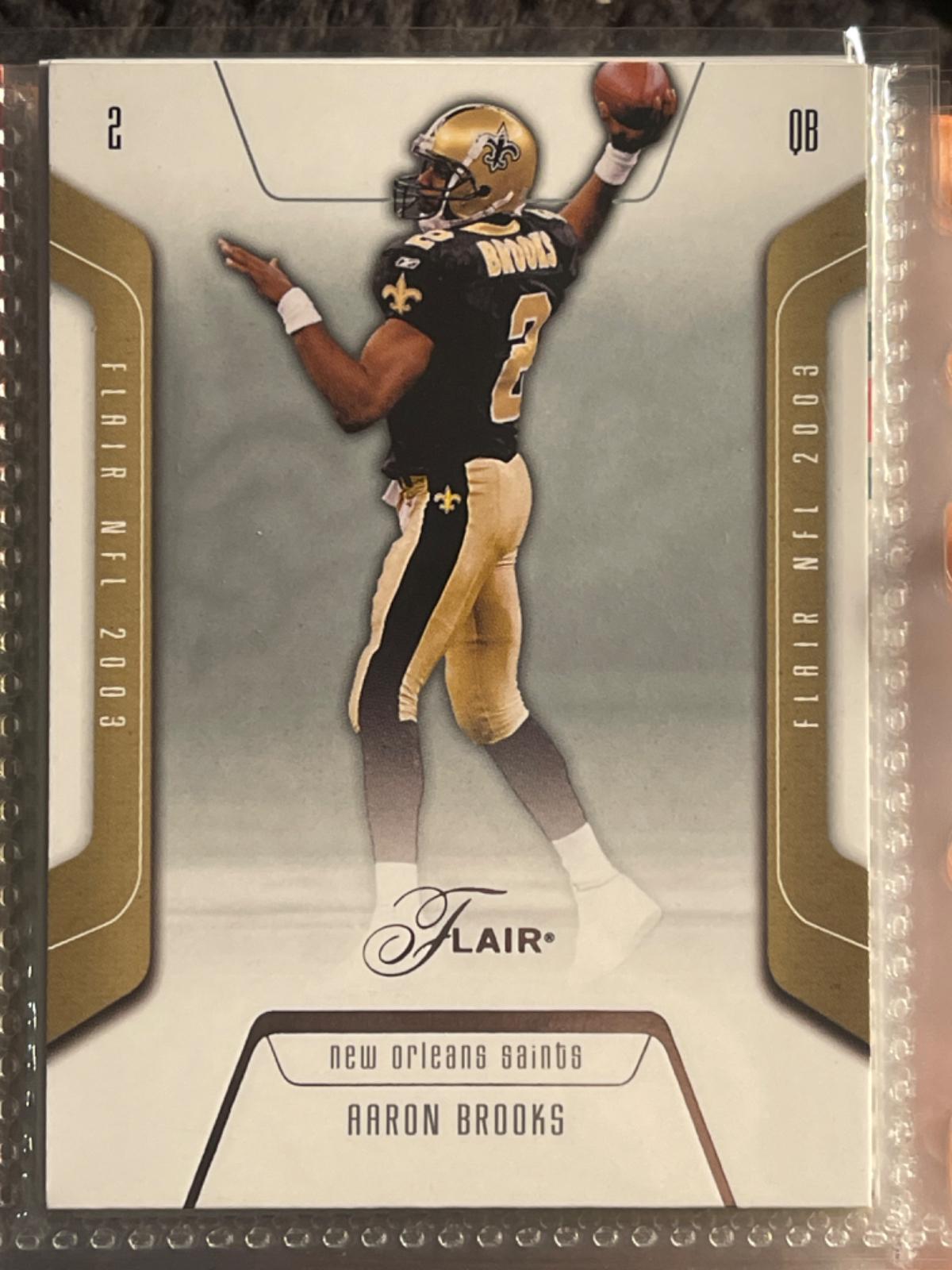 Aaron Brooks #2 Football Cards 2003 Flair