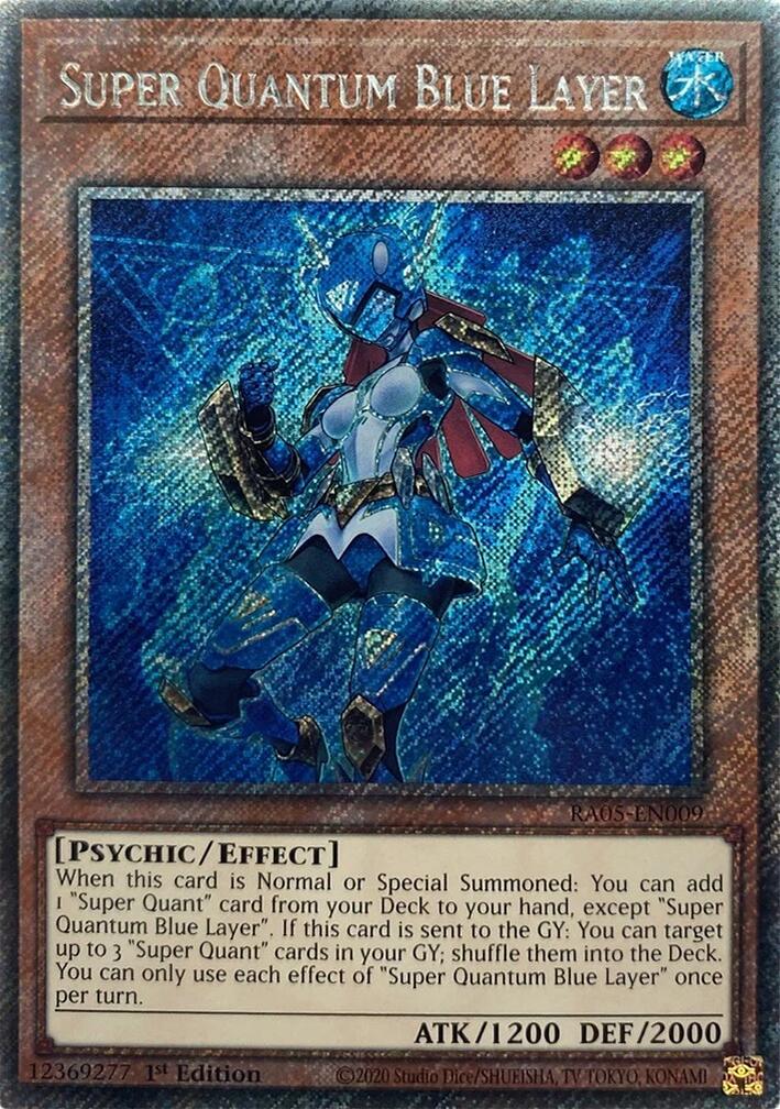 Super Quantum Blue Layer [Platinum Secret Rare] RA05-EN009 Prices | YuGiOh  Rarity Collection 5 | YuGiOh Cards