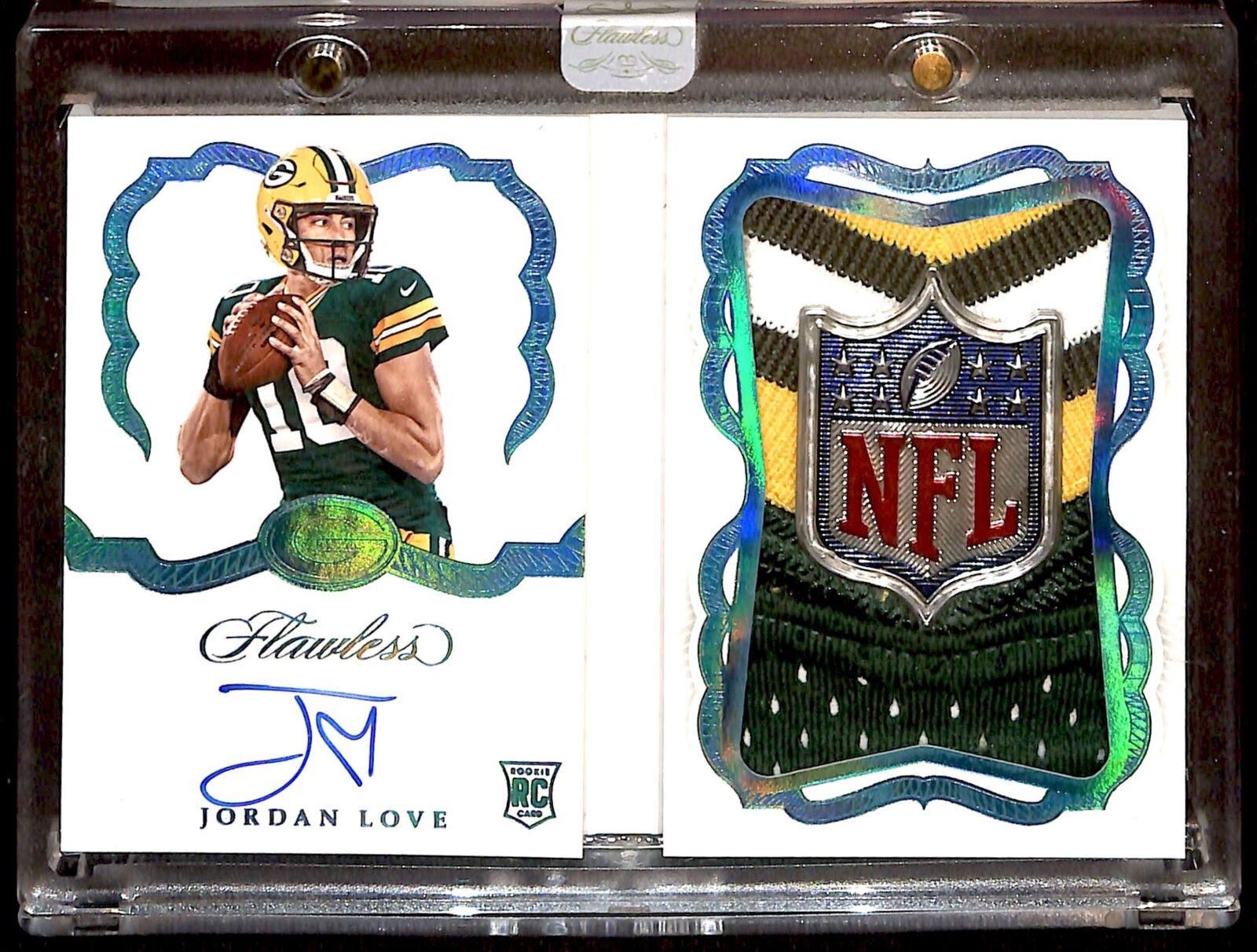Jordan Love #RBA-JLO Football Cards 2020 Panini Flawless Rookie Shield Booklets