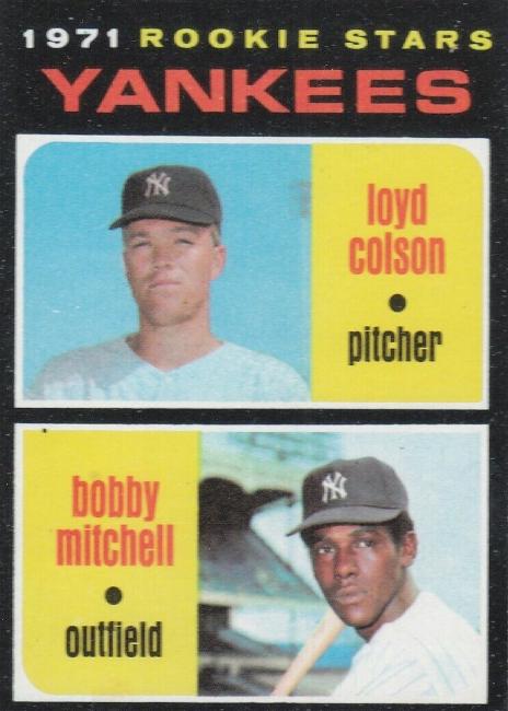 Yankees Rookies #111 Baseball Cards 1971 Topps