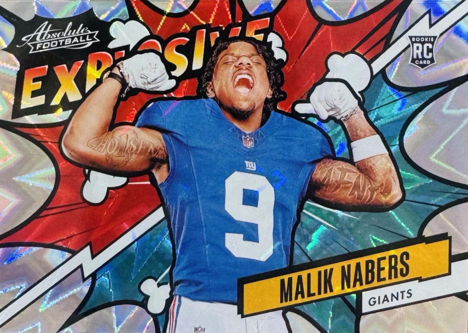 Malik Nabers #EX-MNS Football Cards 2024 Panini Absolute Explosive