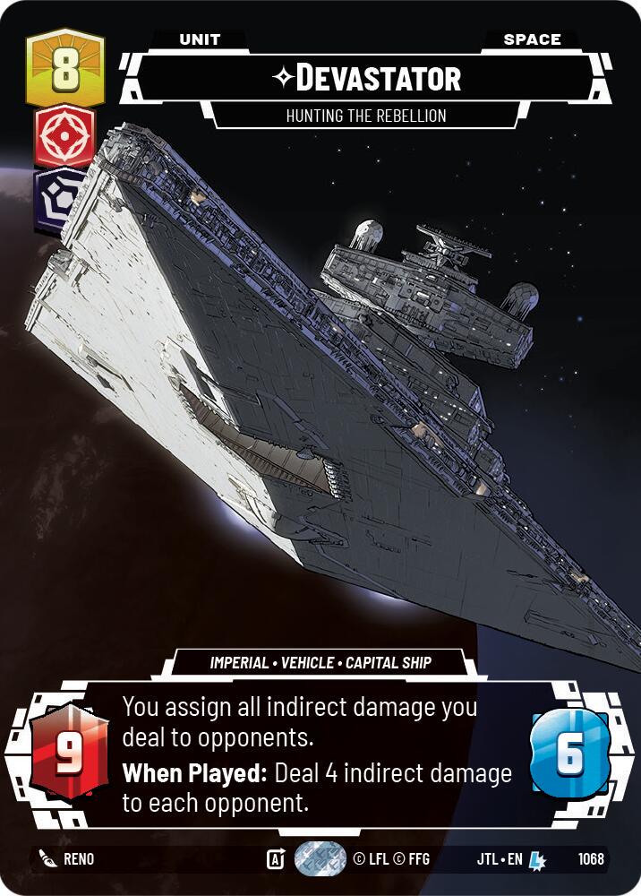 Devastator - Hunting the Rebellion #1068 Star Wars Unlimited: Jump to Lightspeed