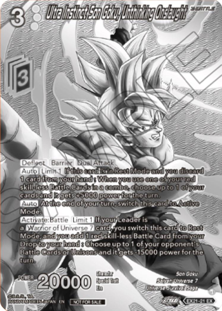 Ultra Instinct Son Goku, Unthinking Onslaught EX21-21 Dragon Ball Fusion World Promos