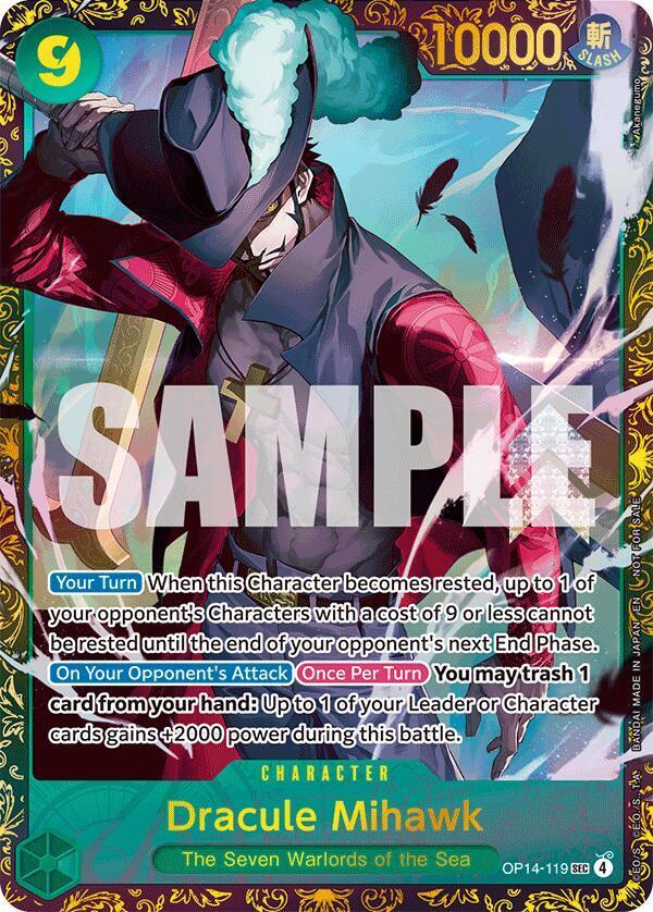 ONE PIECE Dracule Mihawk カード #119 Dracule Mihawk [Event Top Prize] OP14-119 Precios | One Piece