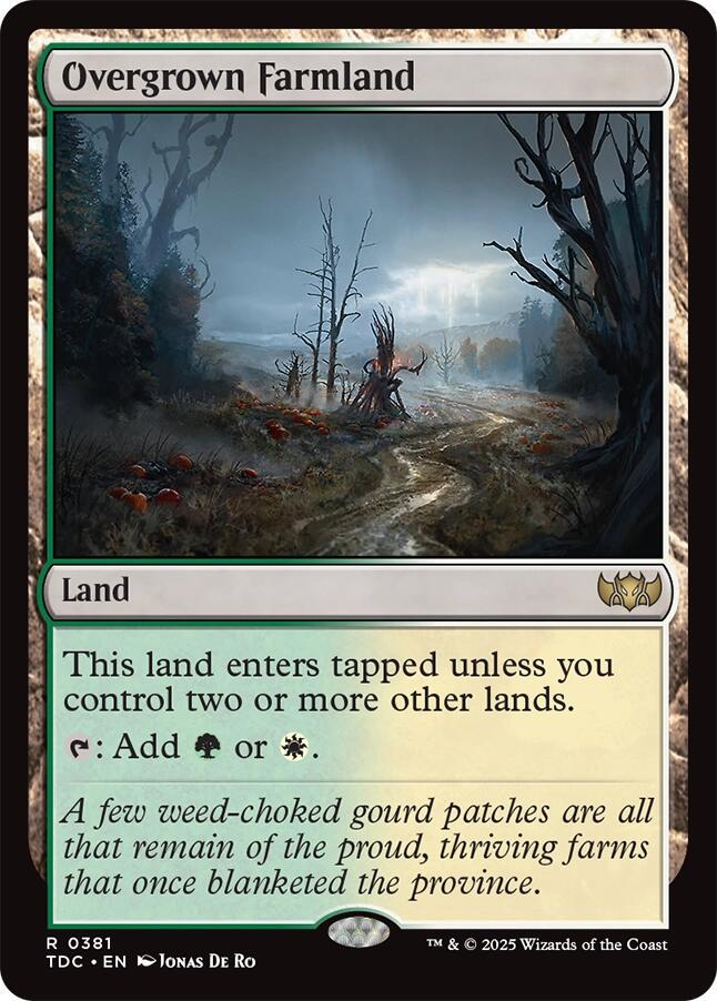Overgrown Farmland #381 Magic Tarkir: Dragonstorm Commander