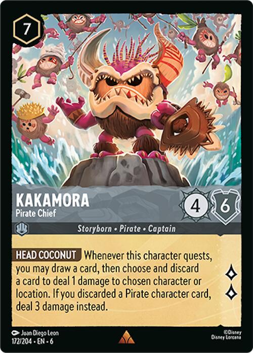 Kakamora - Pirate Chief #172 Lorcana Azurite Sea