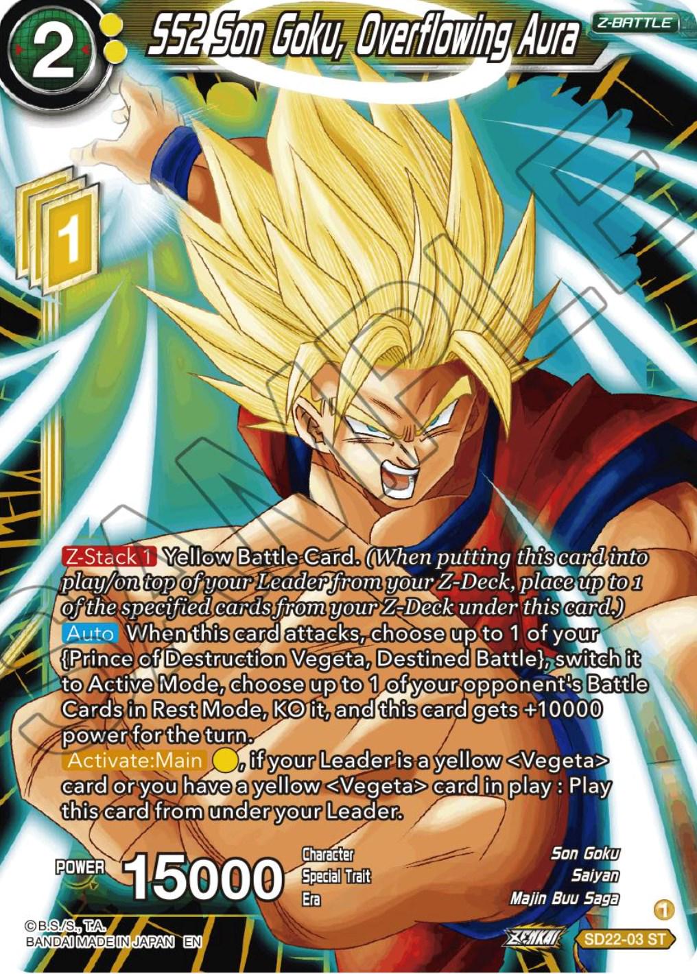 SS2 Son Goku, Overflowing Aura SD22-03 Dragon Ball Super Power Absorbed