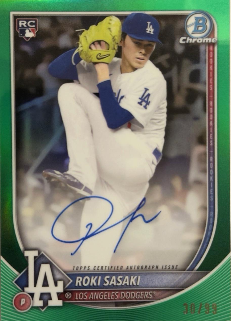 Roki Sasaki [Green] #CRA-RS Prices | 2025 Bowman Chrome Rookie
