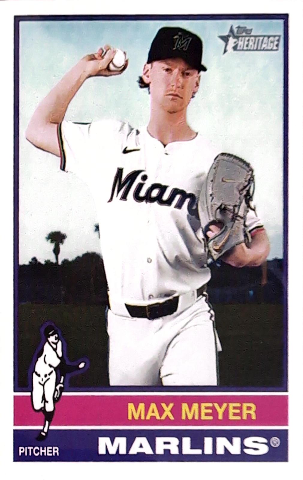 Max Meyer #144 Baseball Cards 2025 Topps Heritage