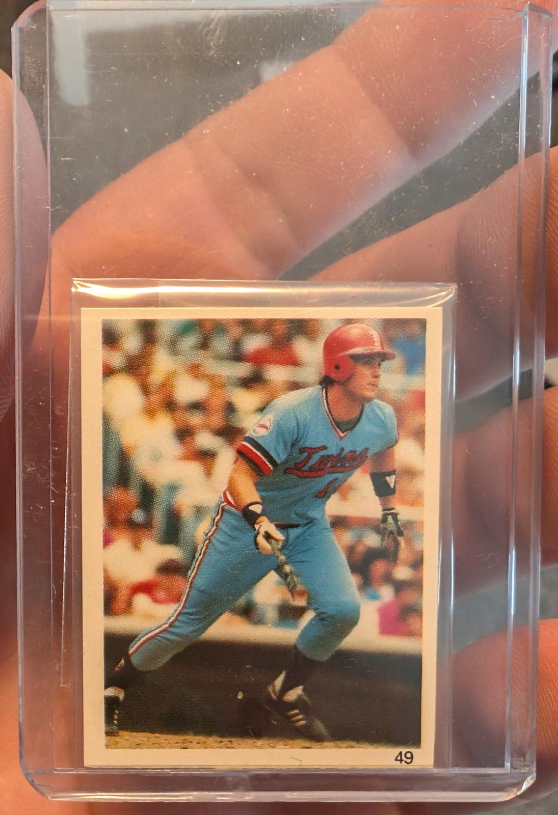 Kent Hrbek #49 Baseball Cards 1987 Red Foley Sticker Book Hand Cut