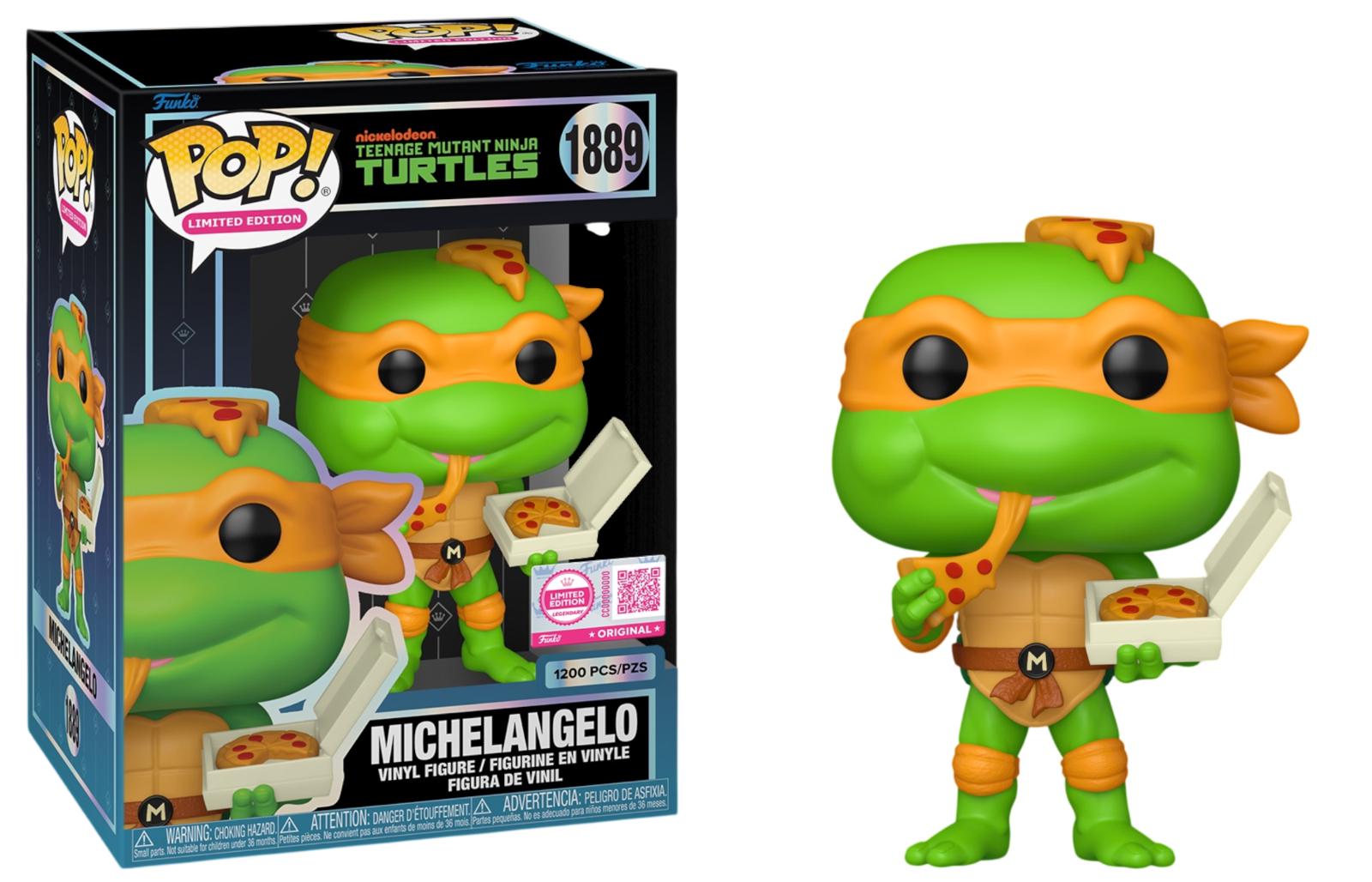 Michelangelo #1889 Teenage Mutant Ninja Turtles Funko Pop box and figure