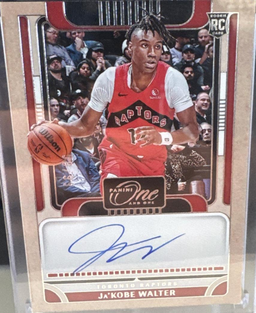 Ja'Kobe Walter #9 2024 Panini One And One Rookie Autograph Basketball