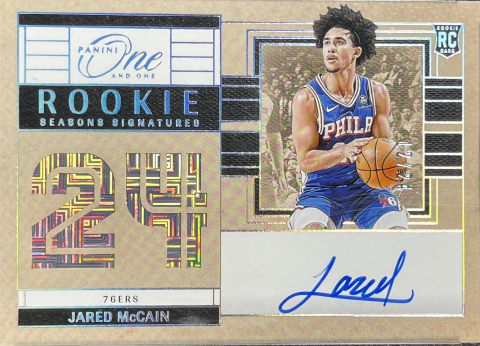 Jared McCain #5 2024 Panini One And One Rookie Seasons Signature Basketball
