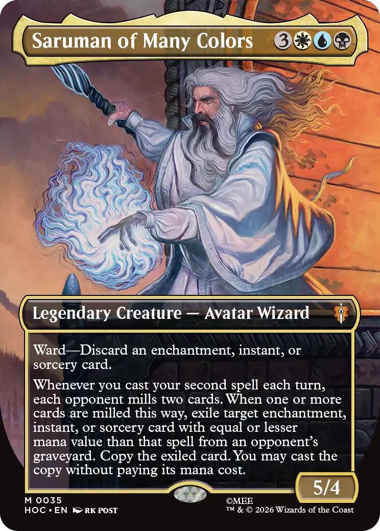 MTG 多彩なるサルマン #0075 サージフォイル 英語版 Saruman of Many Colors [Borderless] #75 Prices | Magic The Hobbit