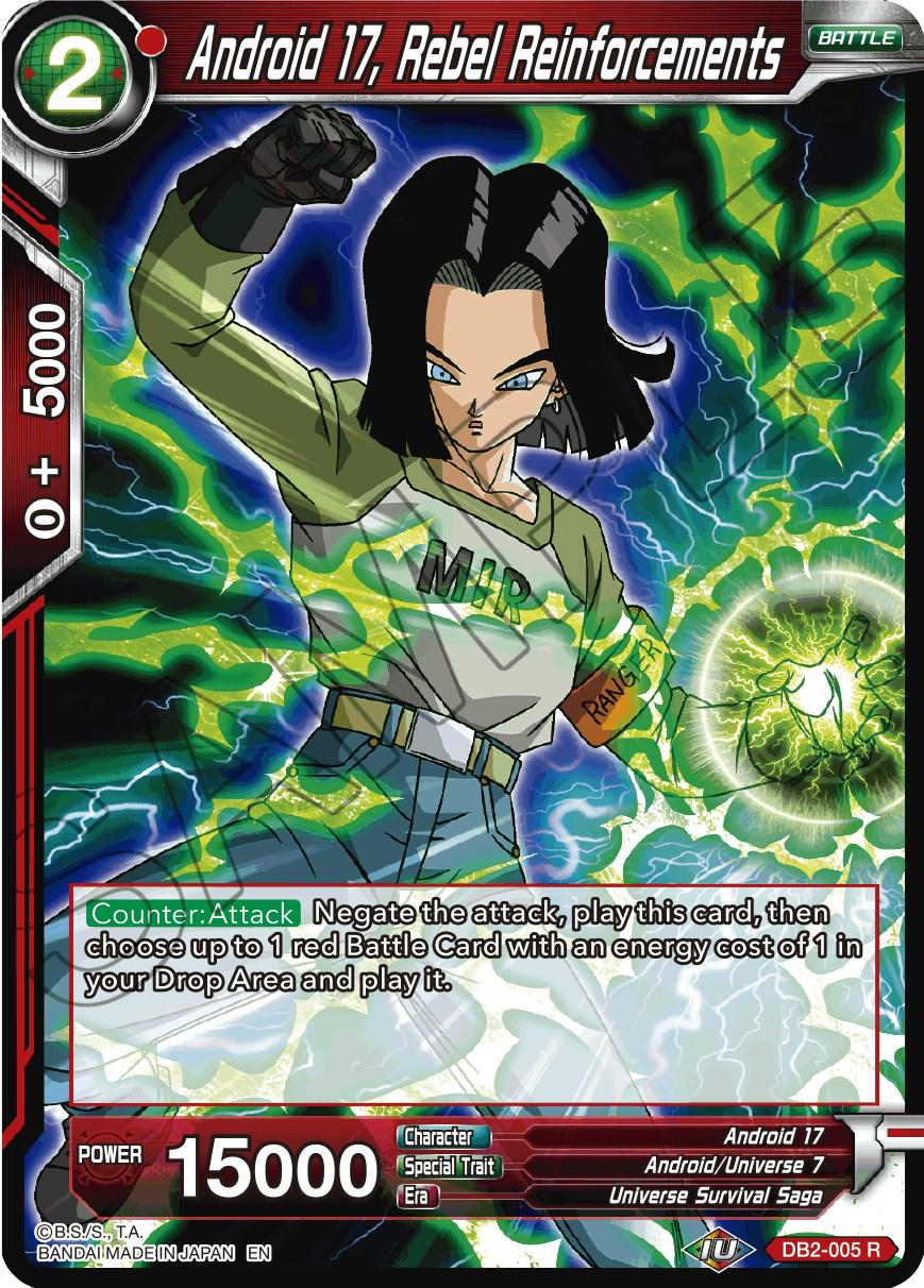 Android 17, Rebel Reinforcements DB2-005 Dragon Ball Super Battle Evolution Booster