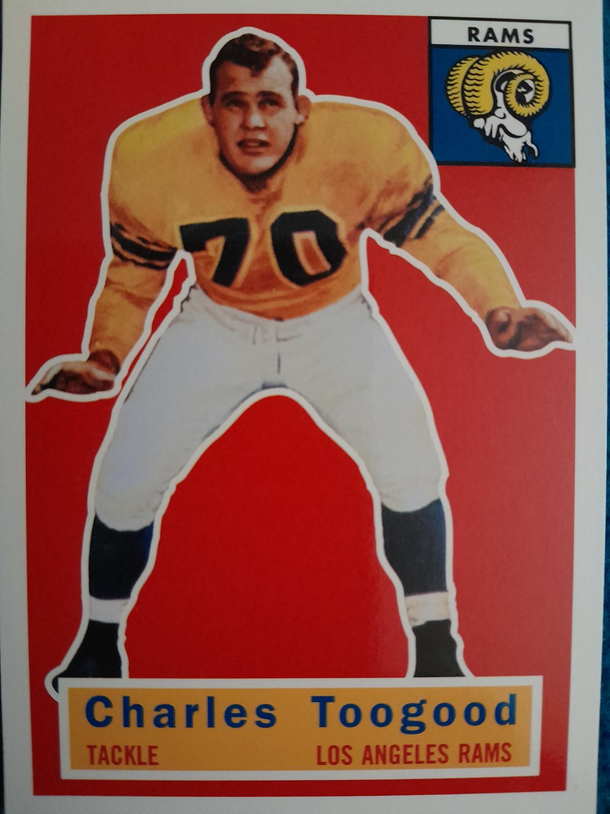 Charles Toogood #54 1994 Topps Archives 1956 Reprint Football