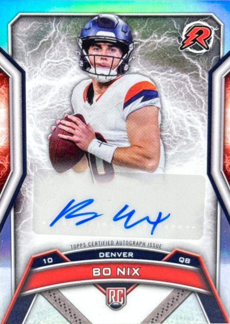 Bo Nix #RRS-BN Football Cards 2024 Topps Resurgence Rookie Signature
