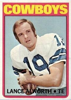 Lance Alworth #248 Football Cards 1972 Topps