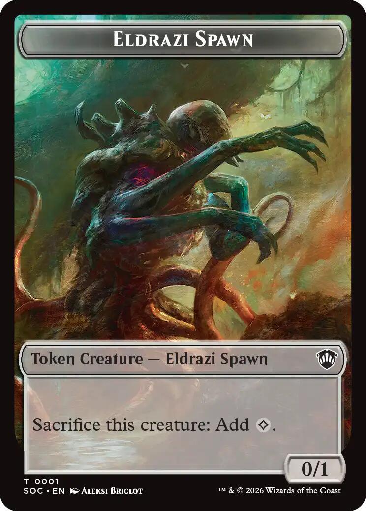 Eldrazi Spawn // Worm Double-Sided Token #1
