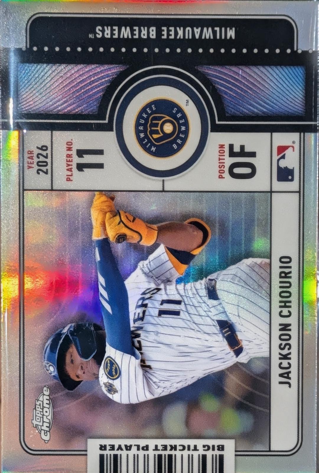 2026 Topps Chrome Big Ticket Players Jackson Chourio #BTP-12 card