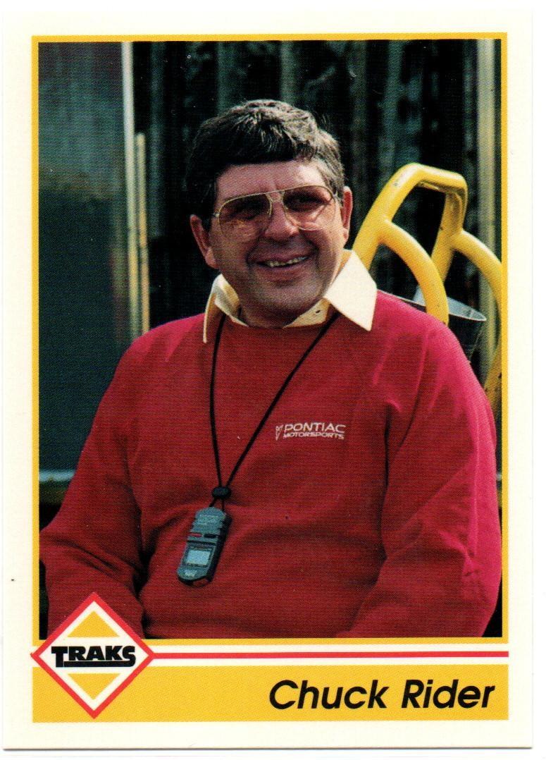 Chuck Rider #46 Racing Cards 1992 Traks NASCAR