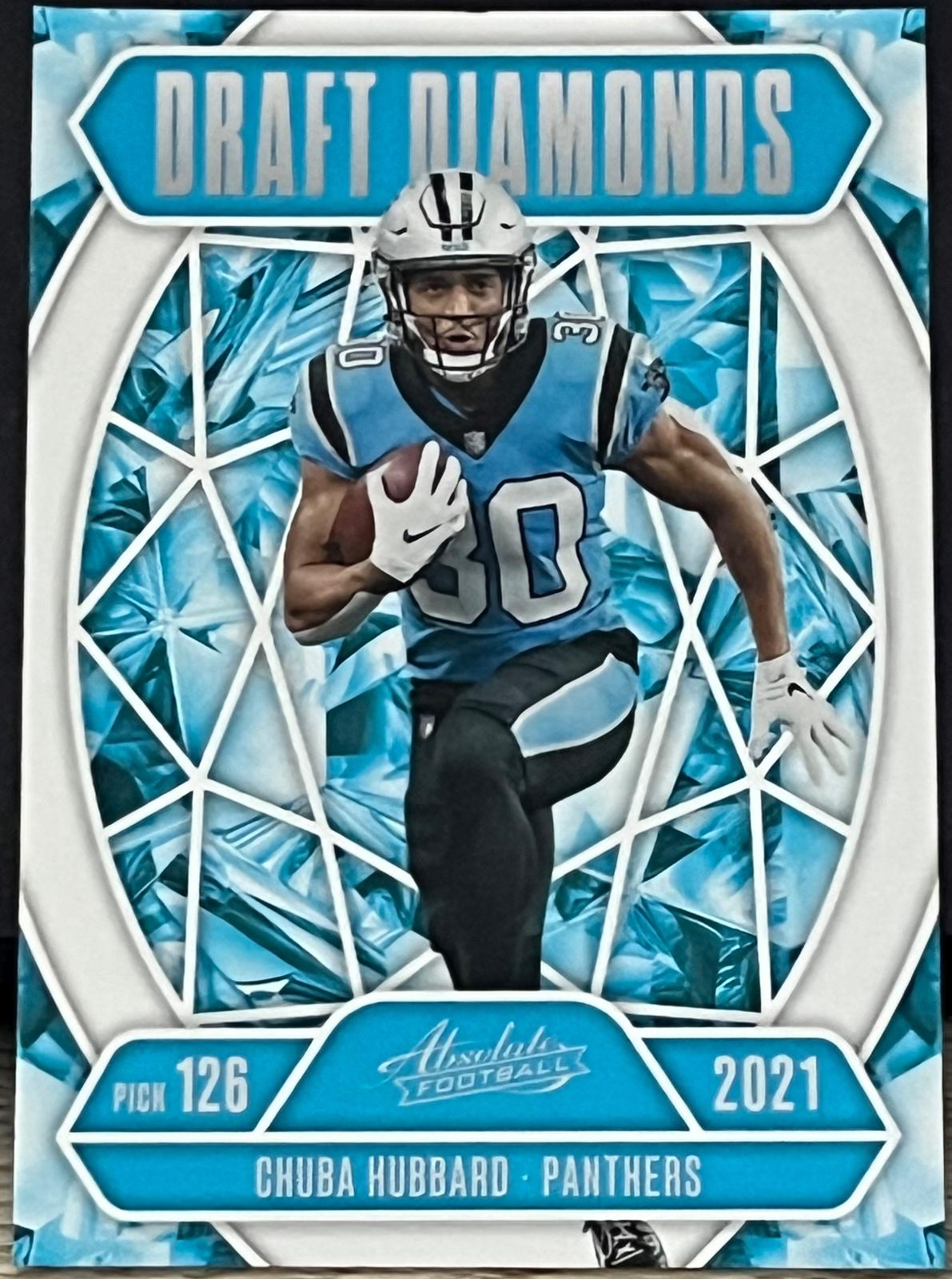 Chuba Hubbard #4 2025 Panini Absolute Countdown Calendar Football Draft Diamonds