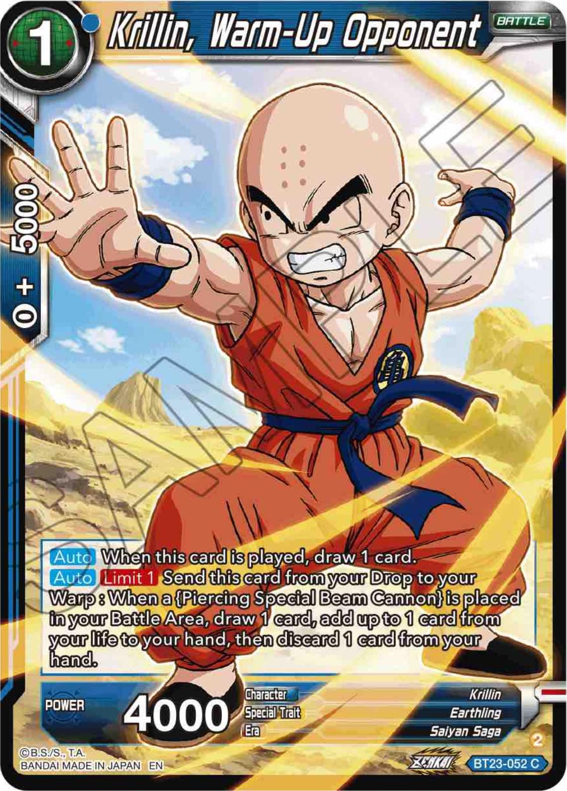 Krillin, Warm-Up Opponent BT23-052 Dragon Ball Super Perfect Combination