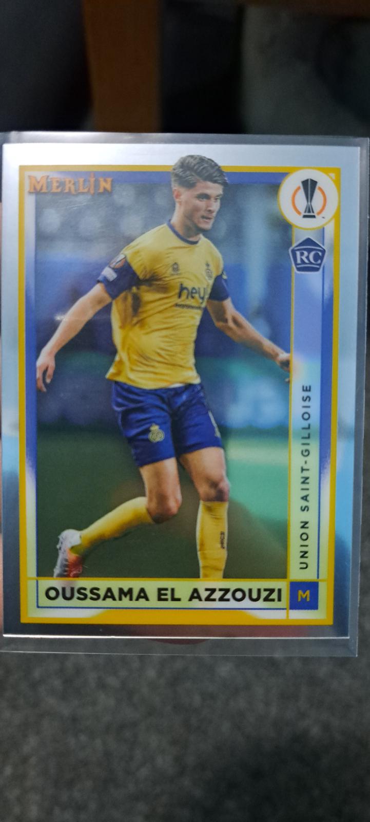 Oussama El Azzouzi #140 Soccer Cards 2022 Topps Merlin Chrome UEFA Club Competitions