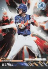 Carson Benge #PP-8 Baseball Cards 2024 Bowman Draft Plasma Power Prices