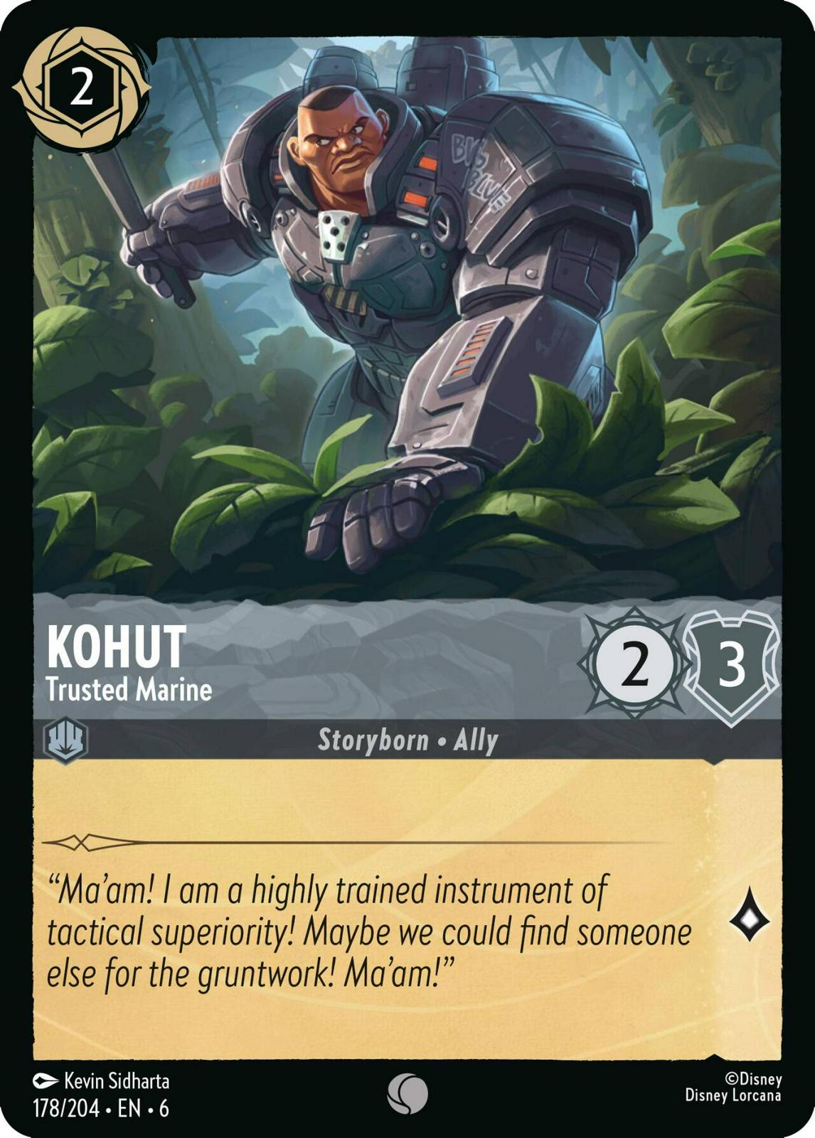 Kohut - Trusted Marine #178 Lorcana Azurite Sea