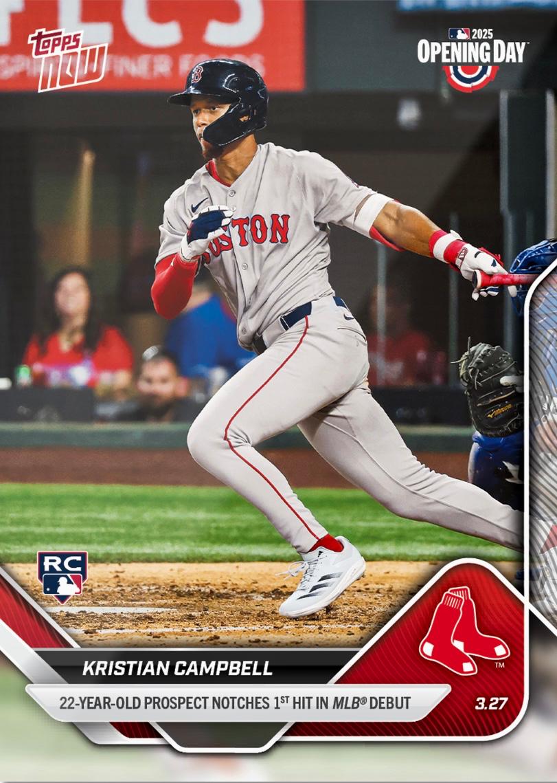 Kristian Campbell #11 Baseball Cards 2025 Topps Now