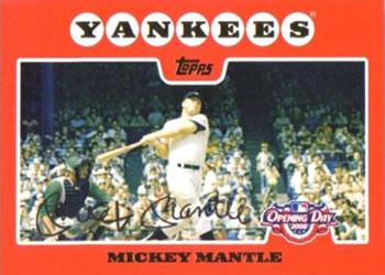 2008 Topps Opening Day Mickey Mantle #7 card