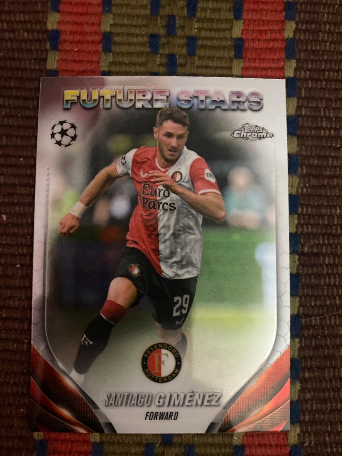 Santiago Gimenez #195 Soccer Cards 2023 Topps Chrome UEFA Club