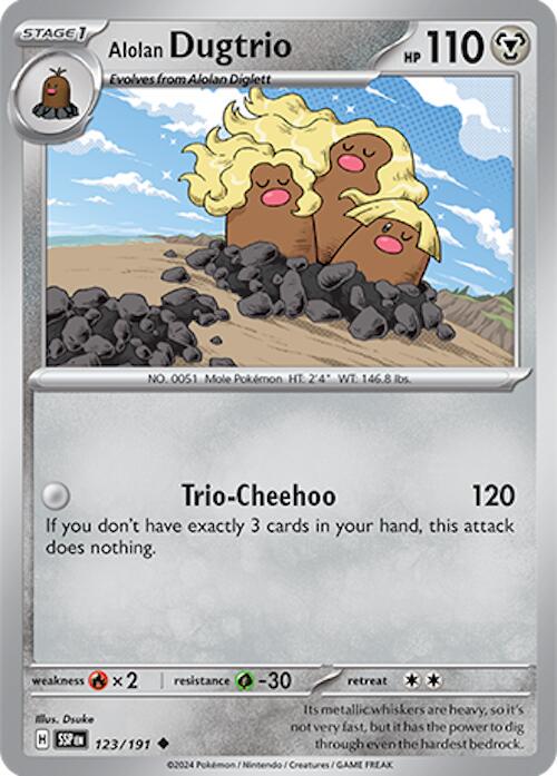 Alolan Dugtrio #123 Pokemon Surging Sparks
