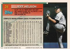 Back Of Card | Jeff Nelson Baseball Cards 1994 Topps