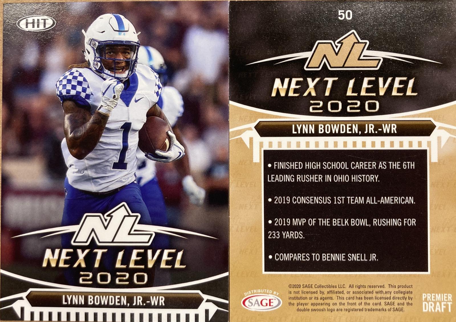 Lynn Bowden Jr. #50 2020 Sage Hit Football