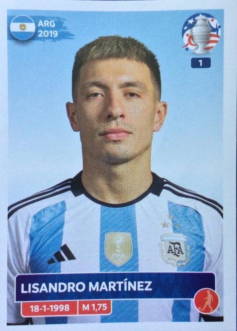 Lisandro Martinez #ARG8 2024 Panini Copa America Sticker Soccer