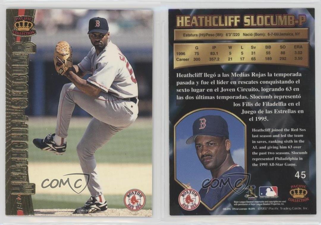 Heathcliff Slocumb #45 Baseball Cards 1997 Pacific Crown Collection