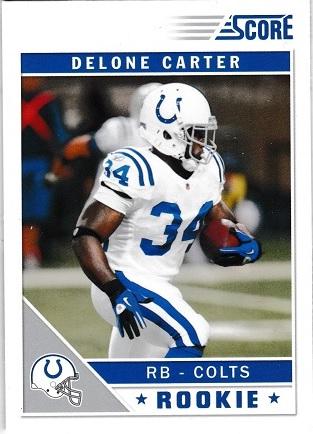 Delone Carter #328 Football Cards 2011 Panini Score