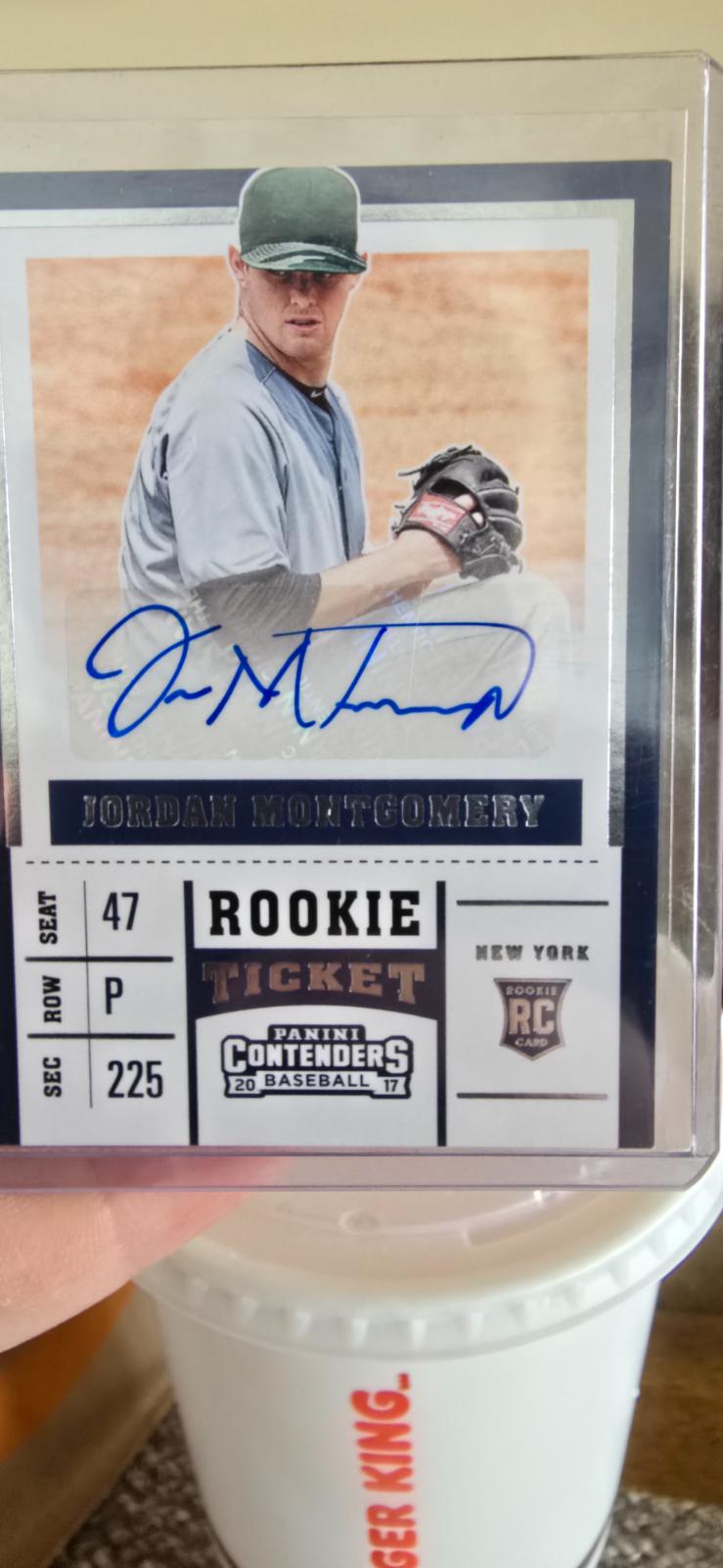 Jordan Montgomery #13 Baseball Cards 2017 Panini Chronicles Contenders Rookie Ticket Autographs