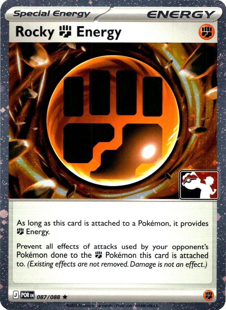 Rocky Fighting Energy [Prize Pack Cosmo Holo] #87 Pokémon Card from Pokemon Perfect Order Set 