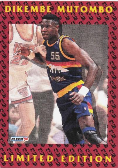 Dikembe Mutombo #9 1991 Fleer Dikembe Mutombo Basketball