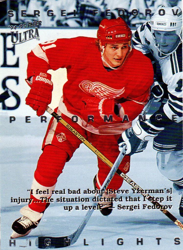 Sergei Fedorov #10 1994 Ultra Sergei Fedorov Highlights Hockey