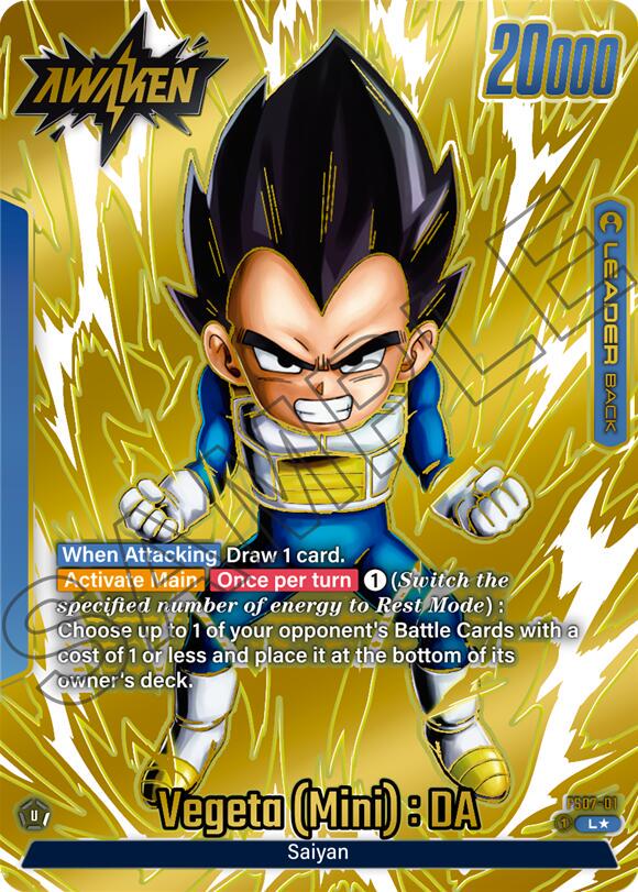 Vegeta Mini: DA FS07-01 Dragon Ball Fusion World Judge Promo