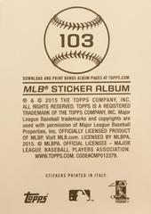 Rear | Jon Singleton Baseball Cards 2015 Topps Sticker