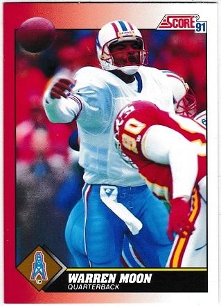 Warren Moon #201 Football Cards 1991 Score