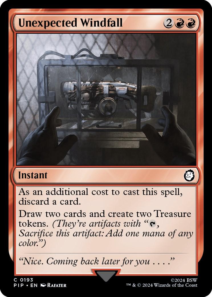 Unexpected Windfall condition prices