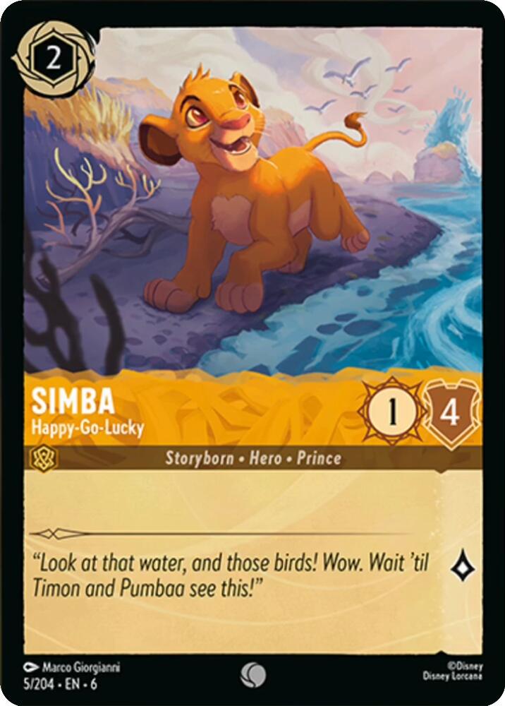 Simba - Happy-Go-Lucky #5 Lorcana Azurite Sea